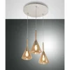 Suspension Fabas Luce Tris Blanc, 3 lumières