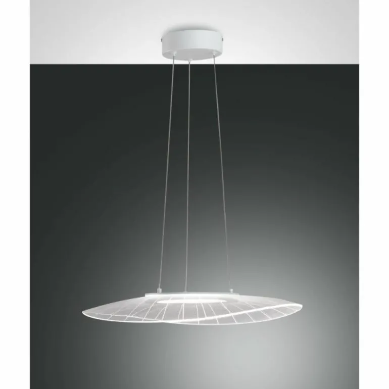 Suspension Fabas Luce Vela LED Blanc, 1 lumière