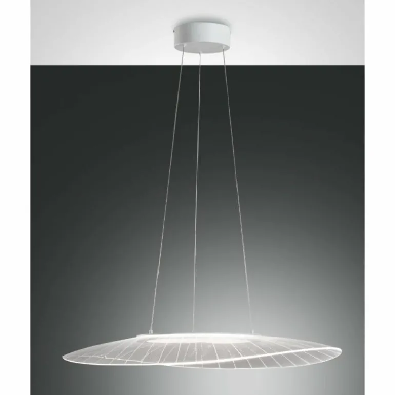Suspension Fabas Luce Vela LED Blanc, 1 lumière