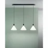 Suspension Fabas Luce Vincent Noir, 3 lumières