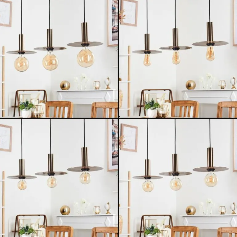 Suspension Faido Noir, 3 lumières