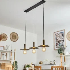 Suspension Faido Noir, 3 lumières