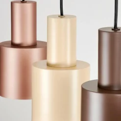 Suspension Fessade Noir, 4 lumières