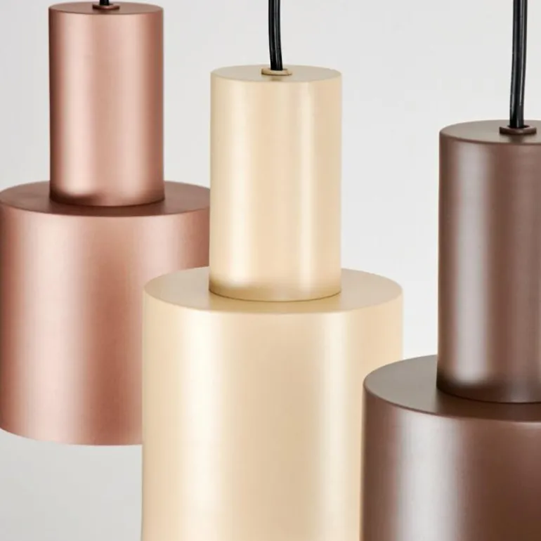 Suspension Fessade Noir, 4 lumières