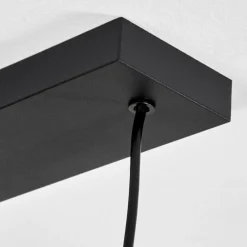 Suspension Fessade Noir, 4 lumières