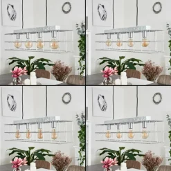 Suspension Fevaag Argenté, 4 lumières