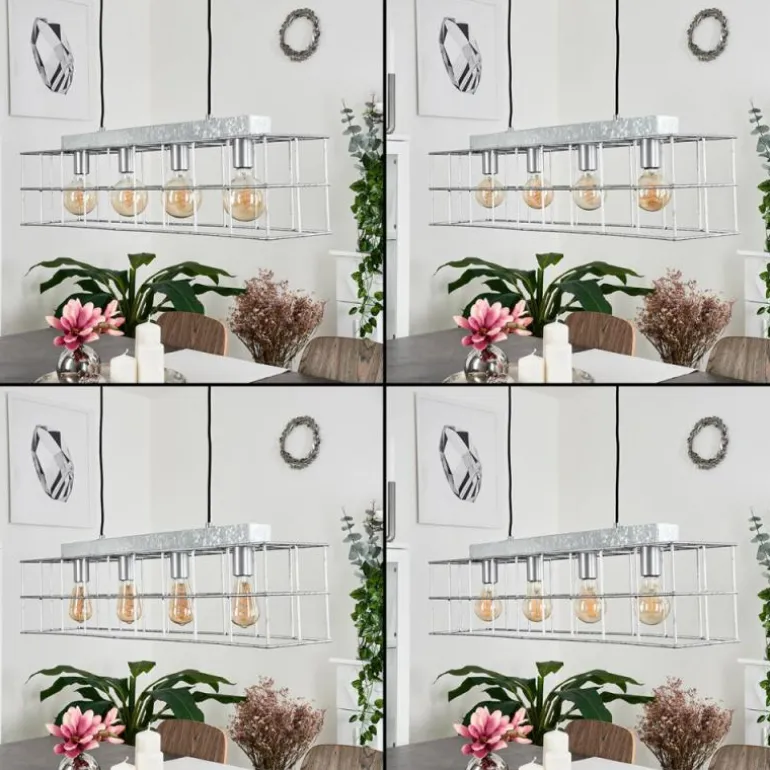 Suspension Fevaag Argenté, 4 lumières