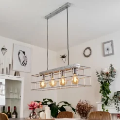 Suspension Fevaag Argenté, 4 lumières