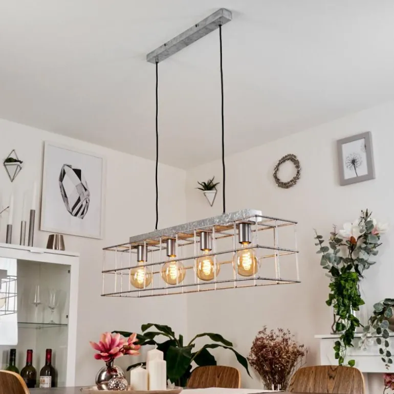 Suspension Fevaag Argenté, 4 lumières