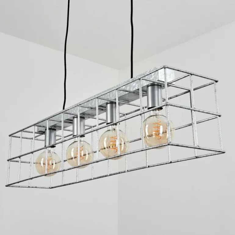 Suspension Fevaag Argenté, 4 lumières