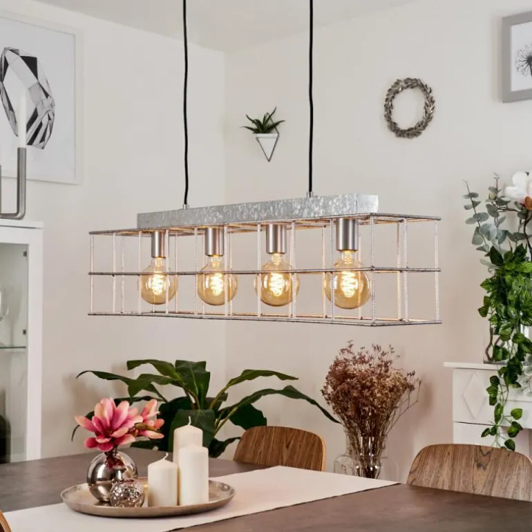 Suspension Fevaag Argenté, 4 lumières