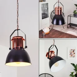 Suspension Fieberbrunn Cuivre, Noir, 1 lumière