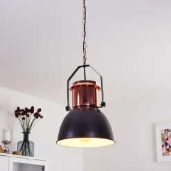 Suspension Fieberbrunn Cuivre, Noir, 1 lumière