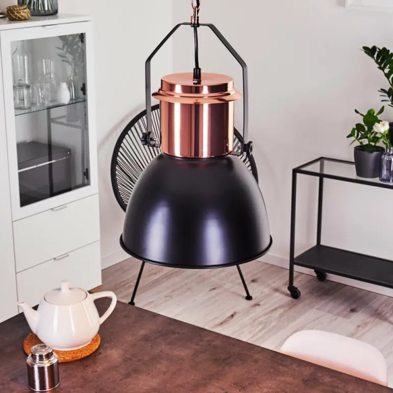 Suspension Fieberbrunn Cuivre, Noir, 1 lumière