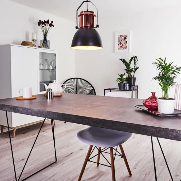 Suspension Fieberbrunn Cuivre, Noir, 1 lumière