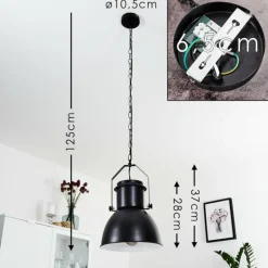 Suspension Fieberbrunn Noir, 1 lumière