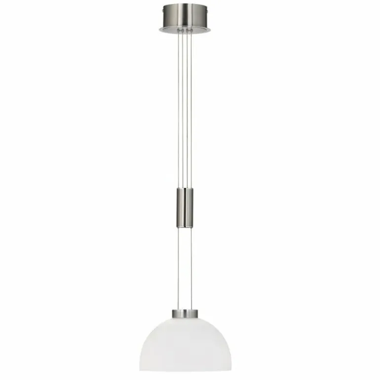 Suspension Fischer & Honsel Avignon LED Nickel brillant, 1 lumière