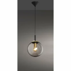Suspension Fischer & Honsel living Dini Noir, 1 lumière