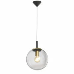 Suspension Fischer & Honsel living Dini Noir, 1 lumière