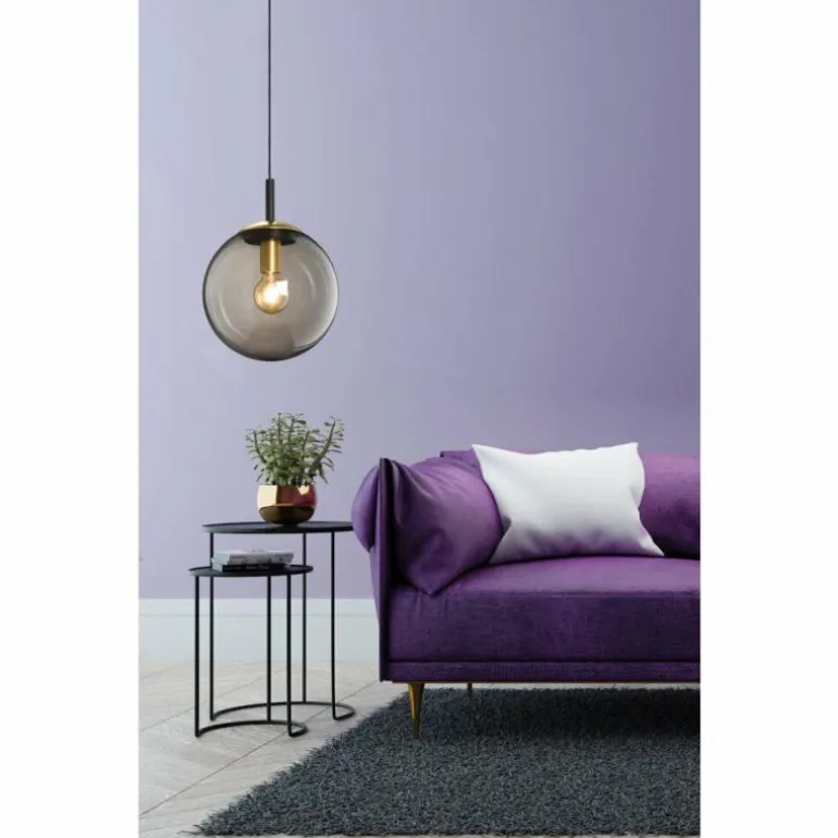 Suspension Fischer & Honsel living Dini Noir, 1 lumière