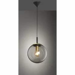 Suspension Fischer & Honsel living Dini Noir, 1 lumière
