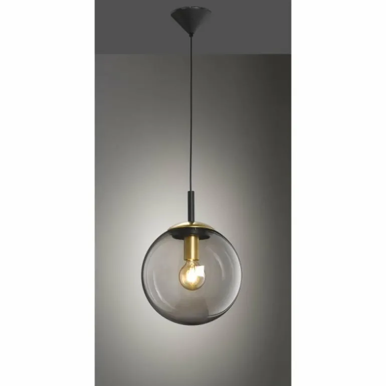 Suspension Fischer & Honsel living Dini Noir, 1 lumière