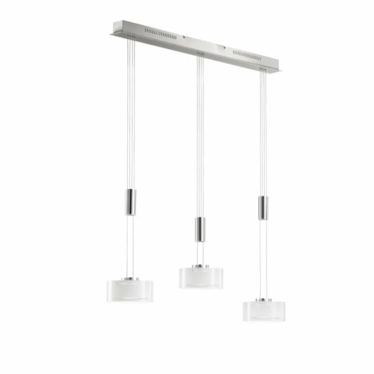 Suspension Fischer & Honsel premium Lavin LED Verre, 3 lumières