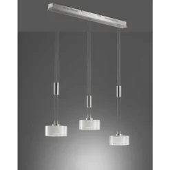 Suspension Fischer & Honsel premium Lavin LED Verre, 3 lumières