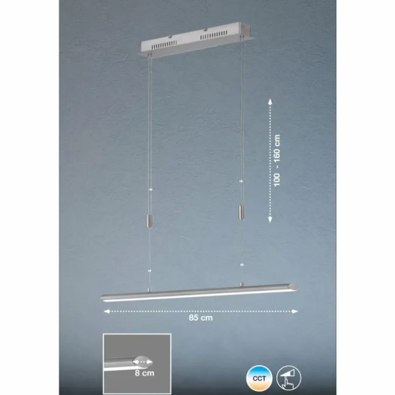 Suspension Fischer & Honsel Beat TW LED Aluminium, 1 lumière