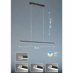 Suspension Fischer & Honsel Beat TW LED Noir, 1 lumière