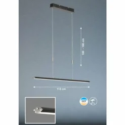 Suspension Fischer & Honsel Beat TW LED Noir, 1 lumière