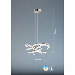 Suspension Fischer & Honsel Sund TW LED Nickel mat, 4 lumières