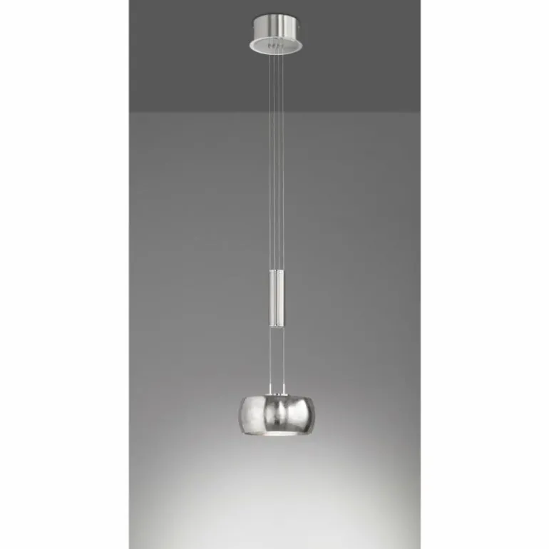 Suspension Fischer & Honsel Colette LED Nickel mat, 1 lumière