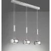 Suspension Fischer & Honsel Colette LED Nickel mat, 3 lumières