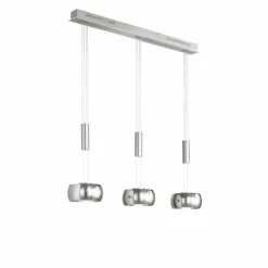 Suspension Fischer & Honsel Colette LED Nickel mat, 3 lumières