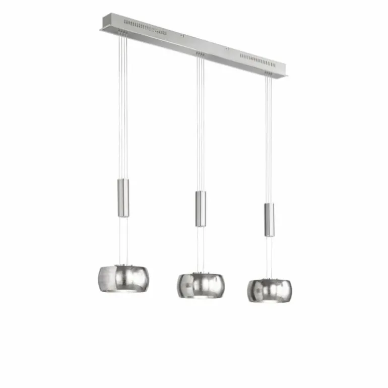 Suspension Fischer & Honsel Colette LED Nickel mat, 3 lumières