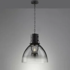 Suspension Fischer & Honsel Londo Noir, 1 lumière