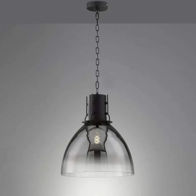 Suspension Fischer & Honsel Londo Noir, 1 lumière