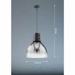 Suspension Fischer & Honsel Londo Noir, 1 lumière