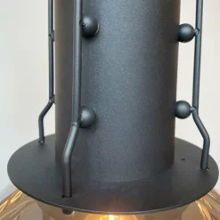 Suspension Fischer & Honsel Londo Noir, 1 lumière