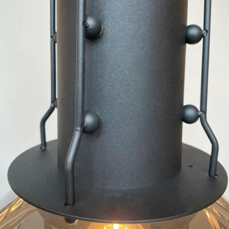 Suspension Fischer & Honsel Londo Noir, 1 lumière