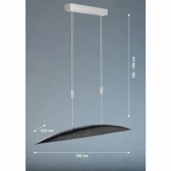 Suspension Fischer & Honsel Colmar LED Nickel mat, 5 lumières