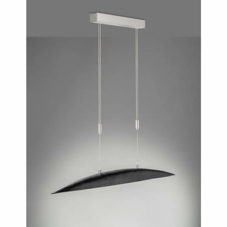 Suspension Fischer & Honsel Colmar LED Nickel mat, 5 lumières