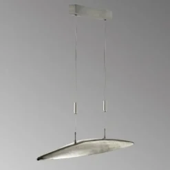 Suspension Fischer & Honsel Colmar LED Brun foncé, Nickel mat, 5 lumières