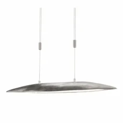 Suspension Fischer & Honsel Colmar LED Brun foncé, Nickel mat, 5 lumières