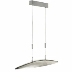 Suspension Fischer & Honsel Colmar LED Brun foncé, Nickel mat, 5 lumières