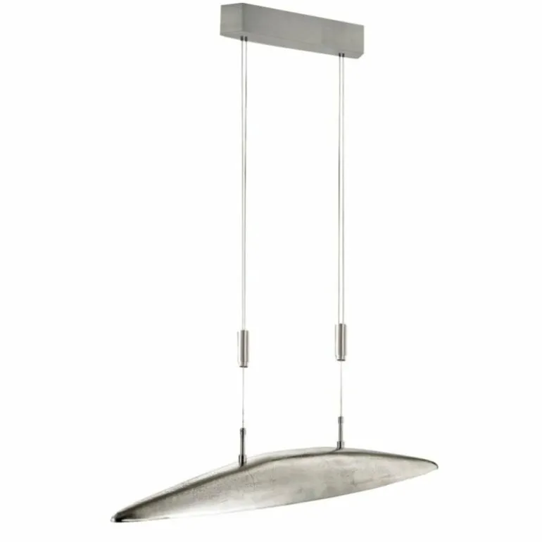 Suspension Fischer & Honsel Colmar LED Brun foncé, Nickel mat, 5 lumières