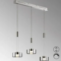 Suspension Fischer & Honsel Lavin LED Nickel mat, 3 lumières