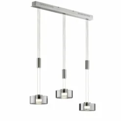 Suspension Fischer & Honsel Lavin LED Nickel mat, 3 lumières