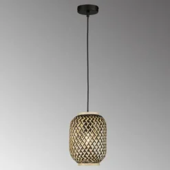 Suspension Fischer & Honsel Hummel Noir, 1 lumière